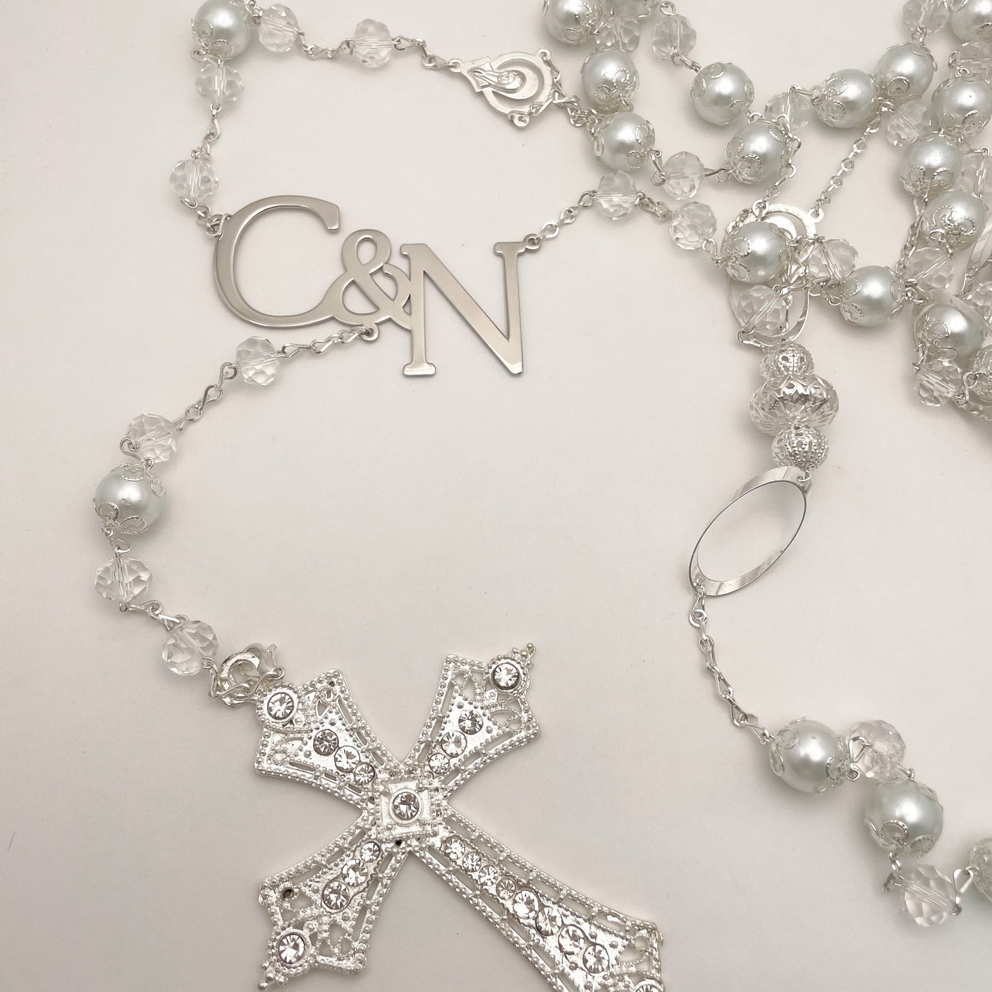 SET: Arras + lazo + mancuernillas personalizadas Baño en Oro / Rodio