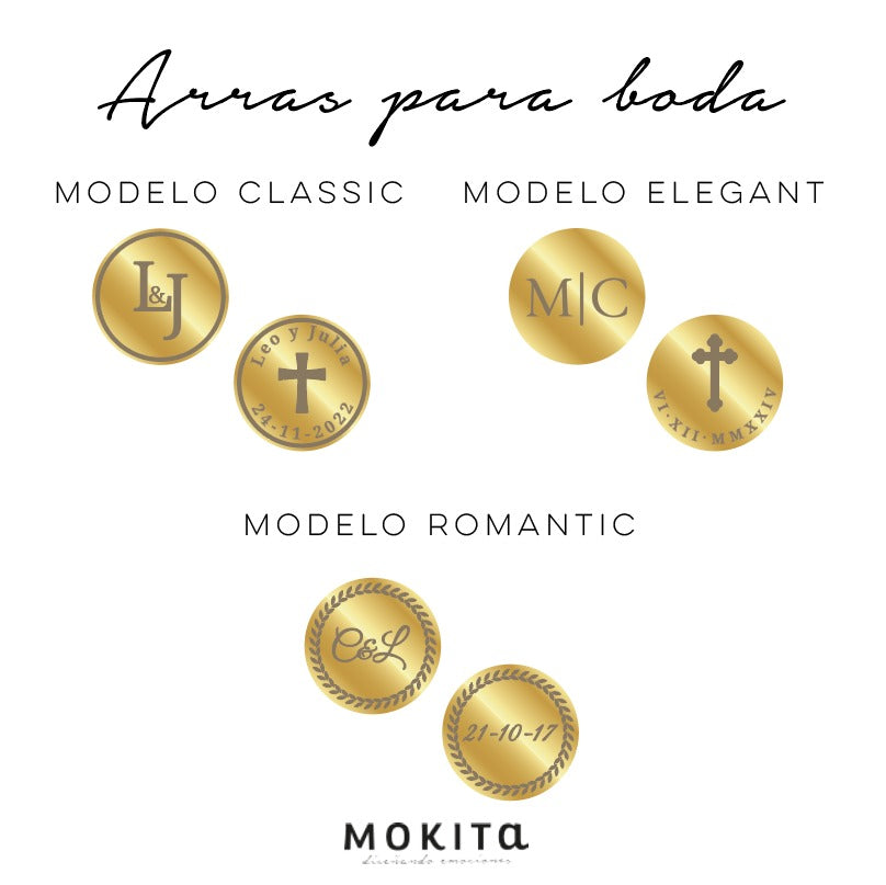 Arras personalizadas Baño en Oro / Rodio