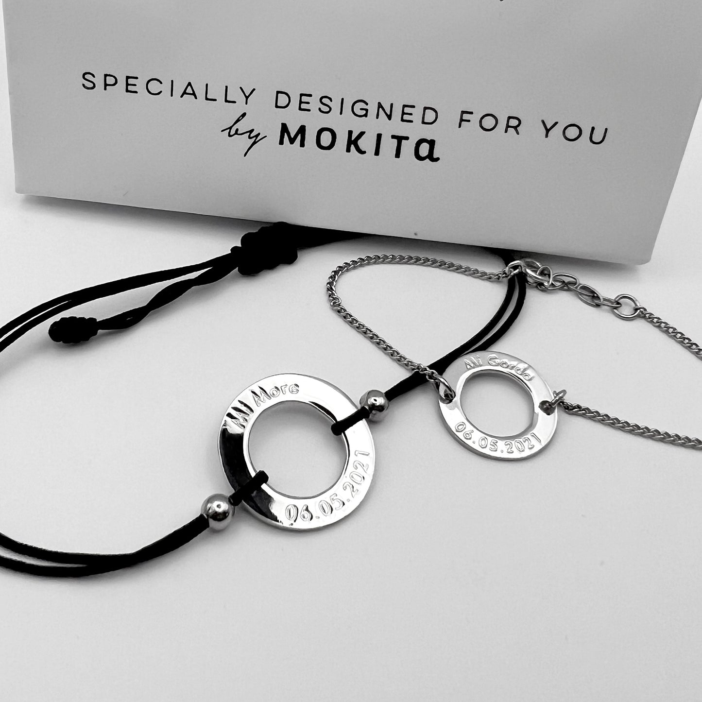 Combo 2 Pulseras - Rondanita grabada