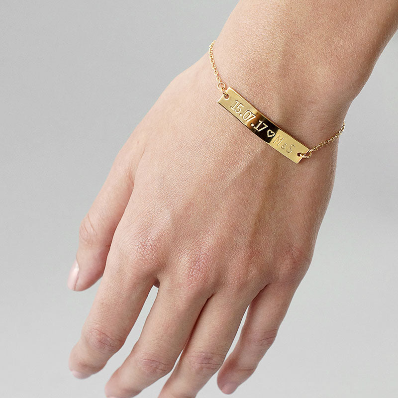 Esclava personalizada Baño en ORO 18k