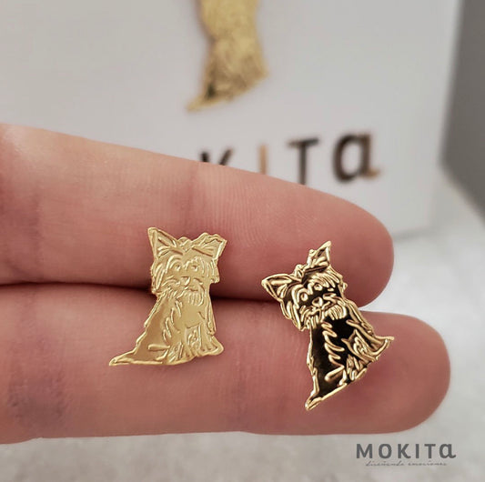 Par de aretes mascota personalizada