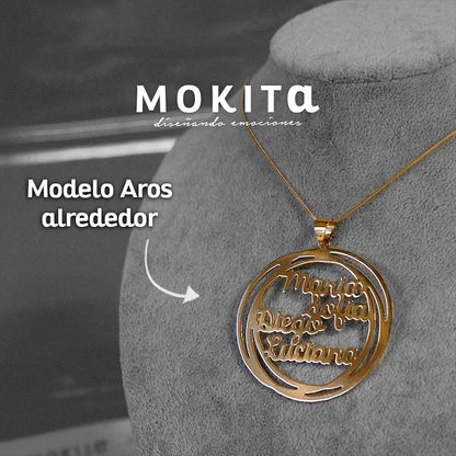 Collar Círculo Para Mamá con Nombres